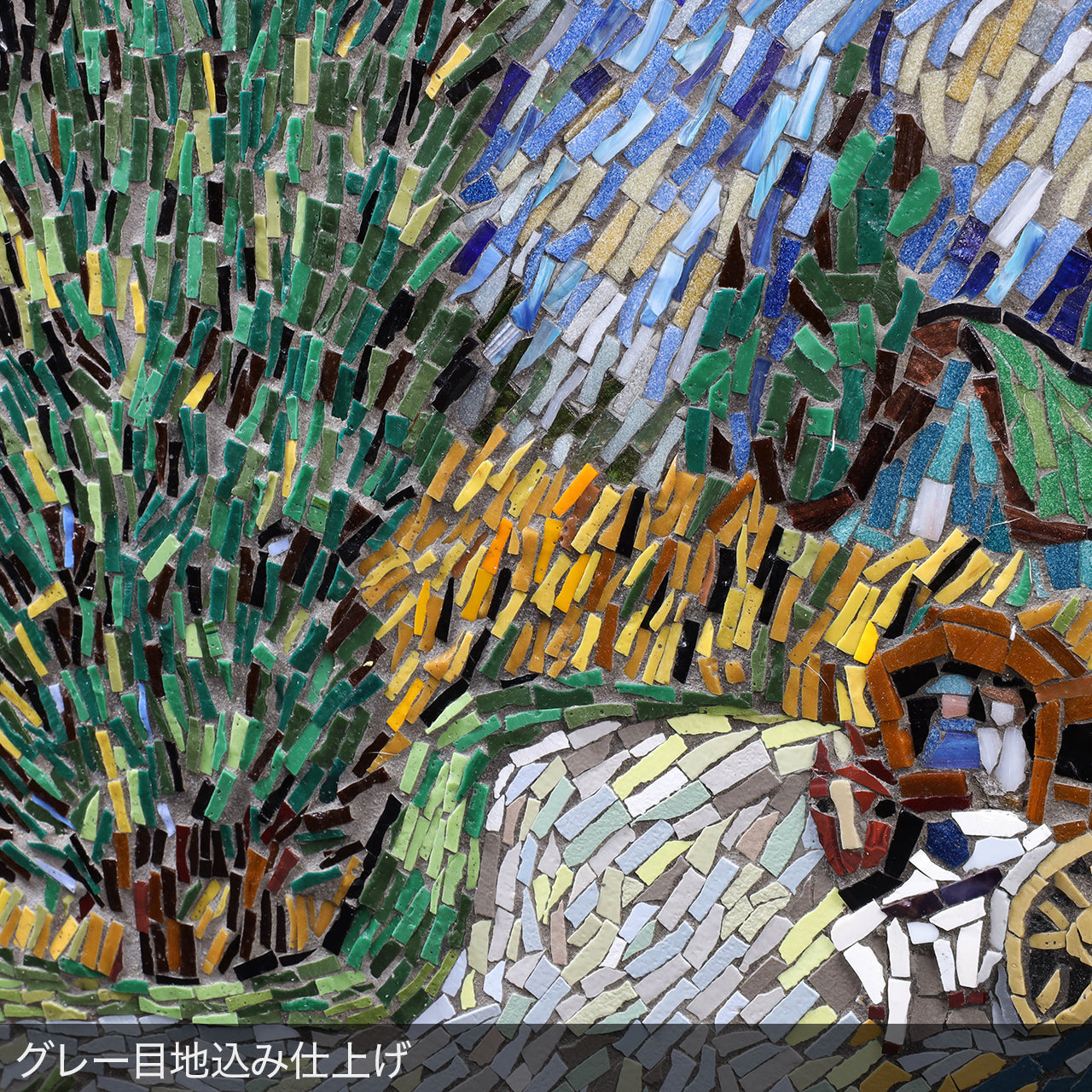 ゴッホ「糸杉と星の見える道」フルハンドカット モザイクアート | rico